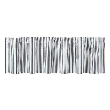 Sawyer Mill Black Ticking Stripe Valance Curtain 16x60 VHC Brands - The Fox Decor